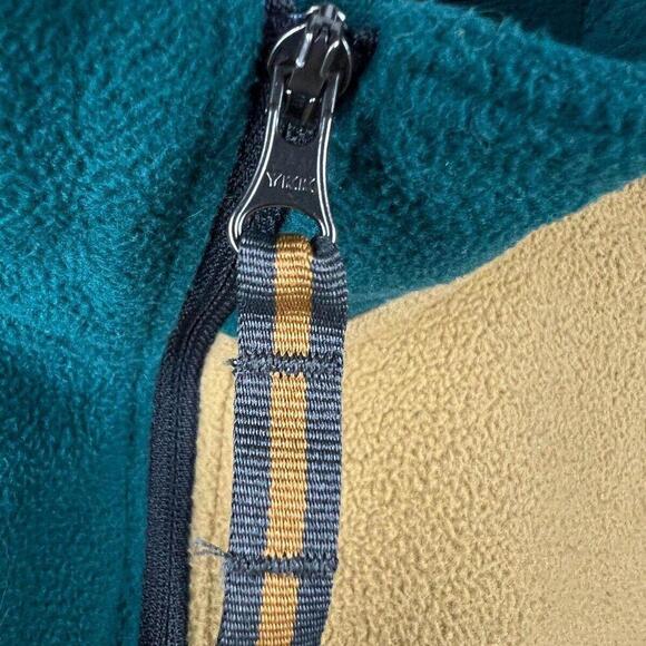 The North Face 1/4 zip Pullover Sweater Mens L Green Tag Gray  Fleece Jacket - Picture 5 of 6